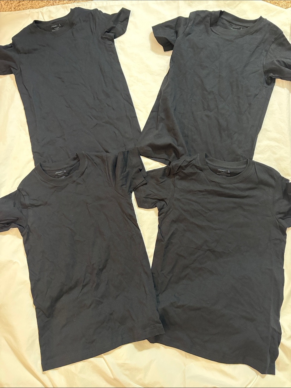 Jockey Black Short Sleeve Crew Neck Tee for Kids